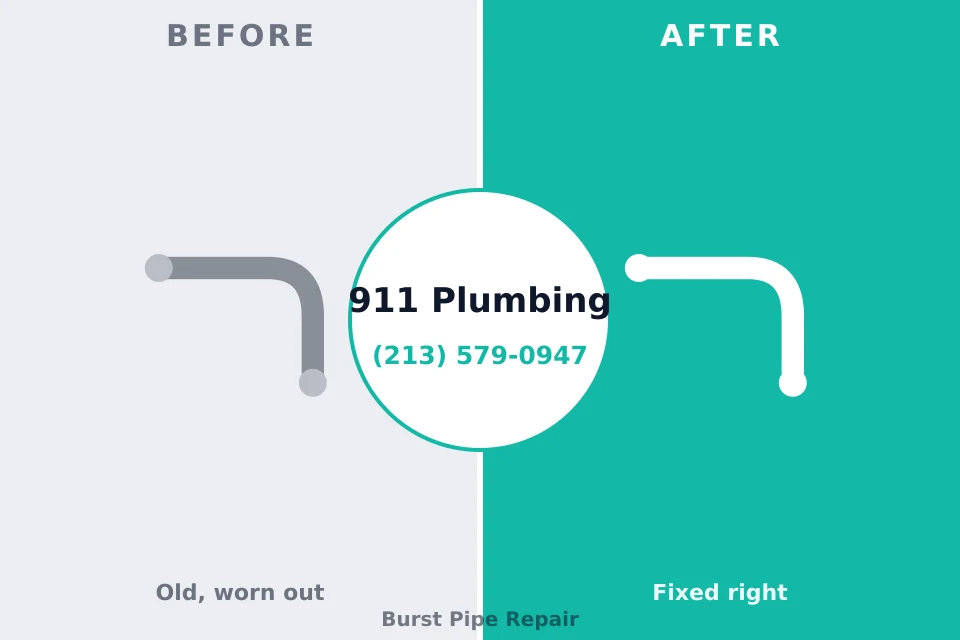 Before and after: plumbing company Sandy Oaks, TX